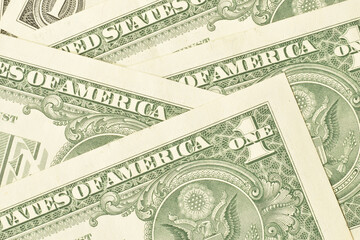 USA currency dollars closed up background