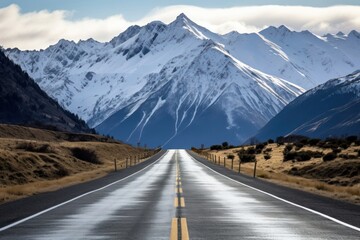 Road mountain outdoors highway.