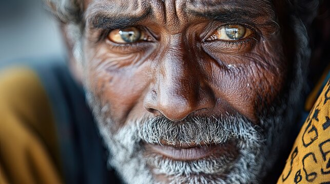 An emotional close-up of a manâ€™s face, his eyes brimming with tears of joy, his expression radiating pure happiness