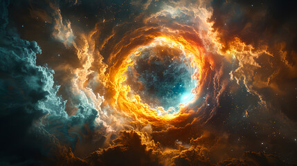 Mystical portal on the surface of an unknown planet