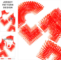 Abstract zigzag concept vector jersey pattern template for printing or sublimation sports uniforms football, volleyball, basketball, e-sports, cycling and fishing. Pattern jersey printing.