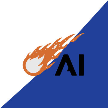 Comet AI Vector Illustrated Logo Template