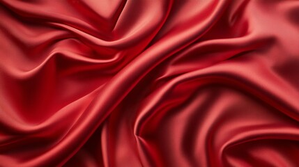 Obraz premium Red satin fabric background