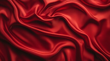 Obraz premium Red satin fabric background