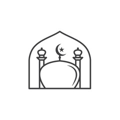 mosque icon of religion vector element design template