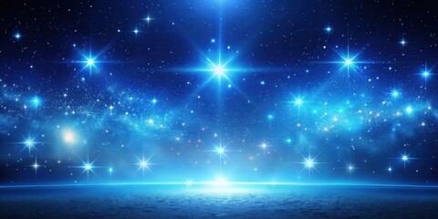Blue light effect overlay on a background resembling a starry night sky , blue, light effect, overlay, background, starry, night