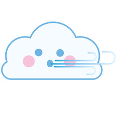 cute cloud and climate cartoon