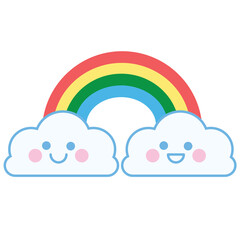 cute cloud and climate cartoon