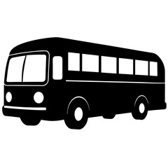  Bus silhouette vector illustration

