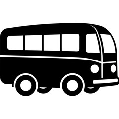  Bus silhouette vector illustration
