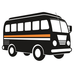  Bus silhouette vector illustration
