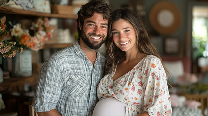 Fototapeta premium portrait of couple in the city