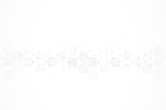 Abstract hexagonal background. Molecular structure and genetic engineering. Innovation technology. Used for design healthcare, science and medicine background