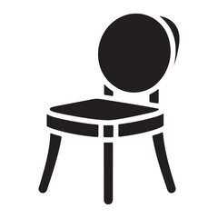 Modern Black Chair Silhouette Illustration