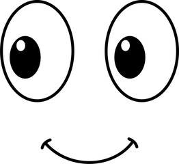Cartoon eyes and mouth 