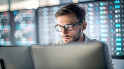 Security Analyst Monitoring Digital Threats
