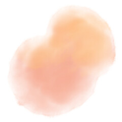 赤色の水彩風にじみイラスト