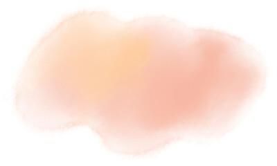 赤色の水彩風にじみイラスト