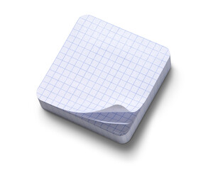 方眼のあるブロックメモ。付箋