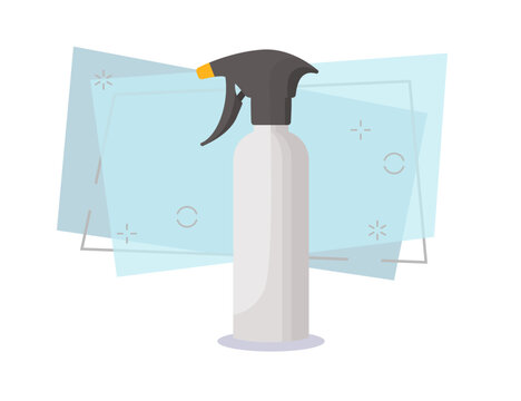 recommend clip art: Grey sprayer illustration. Hair style, equipment, salon. Beauty industry concept. Vector illustration can be used for beauty professionals, instrument