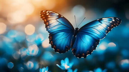 Blue Morpho Butterfly Illustration - Nature's Splendor