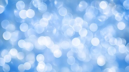 Abstract Blue Bokeh Background with Soft Blurred Circles