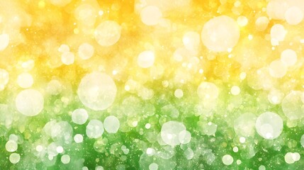 Obraz premium Abstract Yellow Green Bokeh Background with Lights and Sparkle