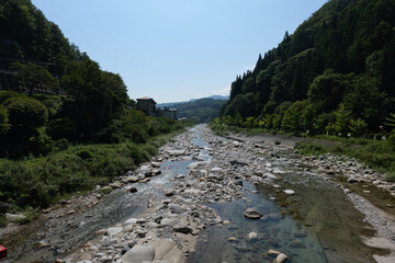 昼神温泉の阿智川
