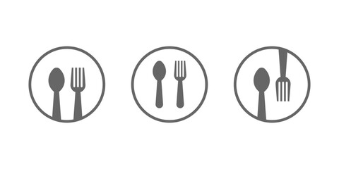 spoons and plates sign suitable for many restaurant template