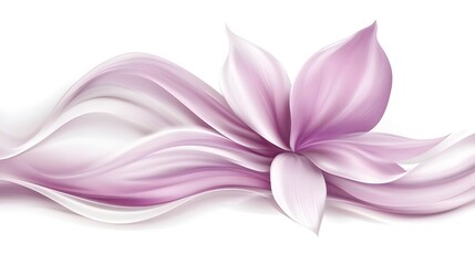 Abstract Purple Flower with Soft Waves Background