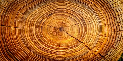 Naklejka premium The Story in the Rings Macro Photography of Tree Rings, Texture, Nature, Wood