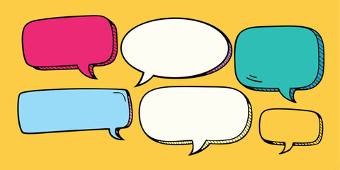 Obraz premium set of comic speech bubbles