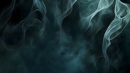 Obraz premium Abstract Smoke Background with Teal and Grey Hues