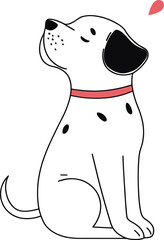 Obraz premium Cute dog illustration cartoon style pet happy smiling adorable funny puppy character baby animals