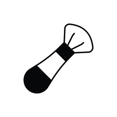 brush glyph icon with white background vector stock illustration