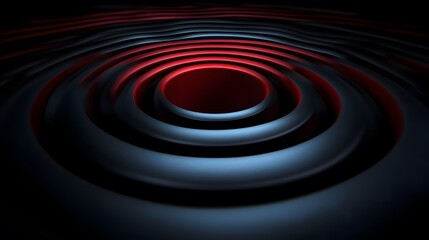 Abstract Red and Blue Circular Background with Depth