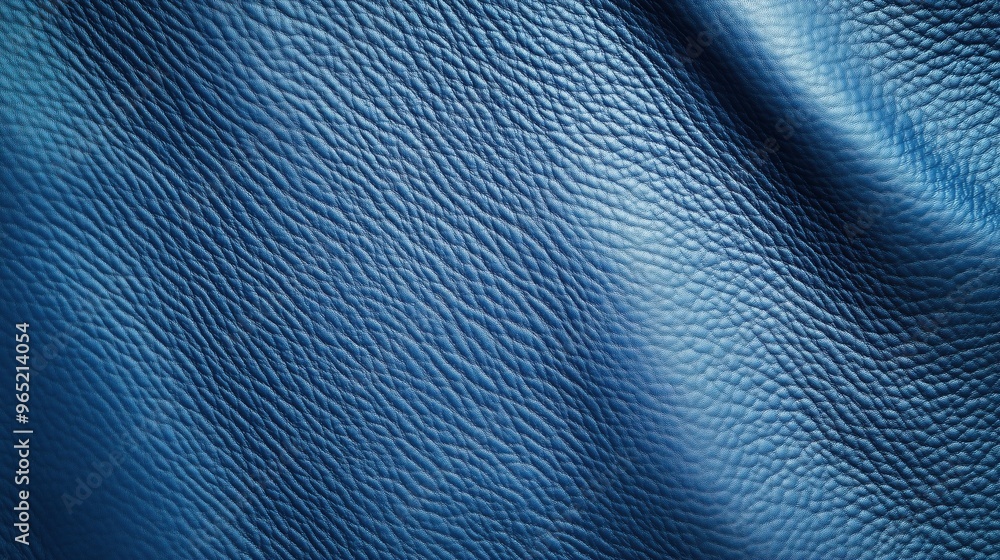 Aufkleber a blue leather surface with a pattern. the surface is smooth and shiny. the blue color is deep and r