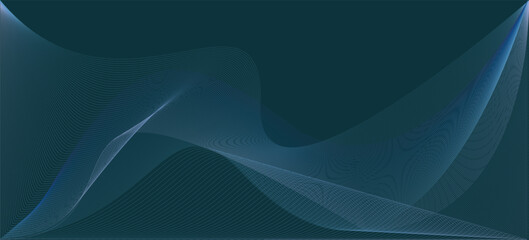 abstract blue background wave lines fluid flowing energy Dark abstract background with glowing wave Vector illustration isolated Futuristic technology concept backdrop, poster, banner, cover, brochure