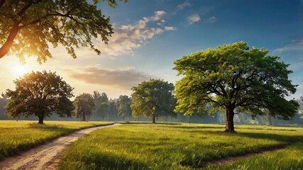 Obraz premium mountain river in the morning