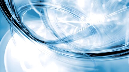 Abstract Blue Swirling Lines Background