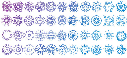 Indian famous mandala icon collection