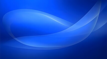 Abstract Blue Background with Curved Lines