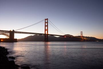 View of golden gate bridge in california, san francisco, united states.