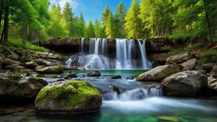 Fototapeta premium beautiful natural scenery background