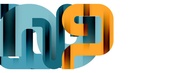 Dynamic waves, flowing lines, stripes vector geometric elements minimal pattern. Vector Illustration For Wallpaper, Banner, Background, Card, Book Illustration, landing page