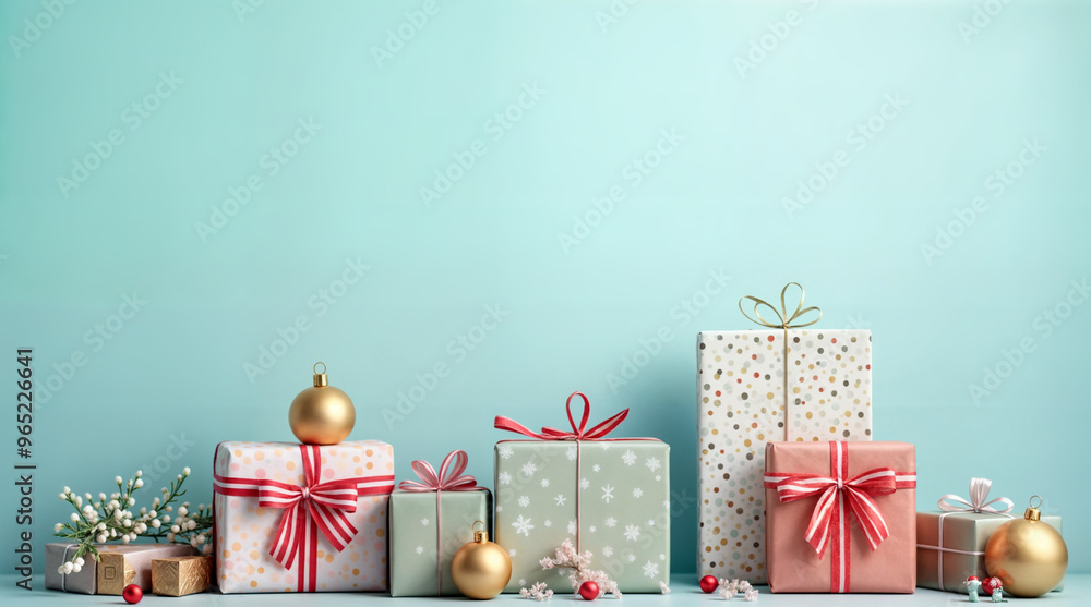 Poster christmas background with empty space for text . generative ai