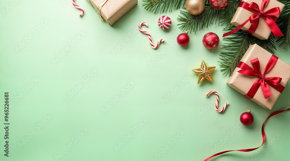 Poster christmas background with empty space for text . generative ai