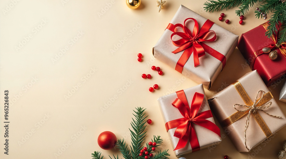 Poster christmas background with empty space for text . generative ai