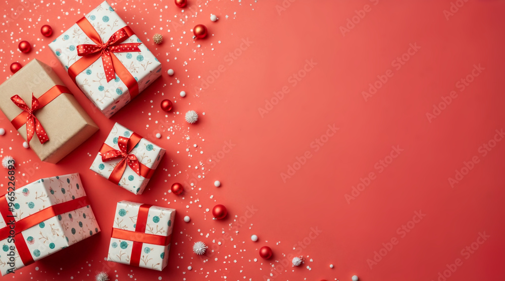 Aufkleber christmas background with empty space for text . generative ai