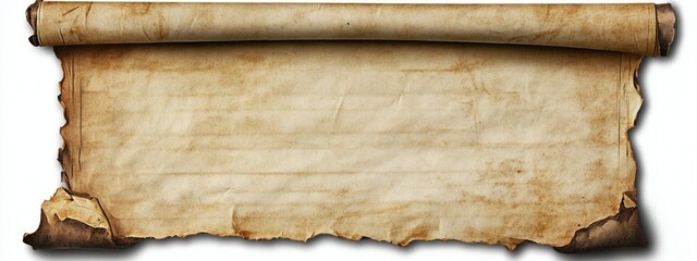 Vintage blank Horizontal paper scroll 